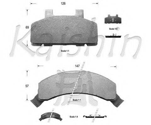 Комплект тормозных колодок, дисковый тормоз D9984 KAISHIN