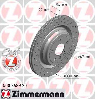 Тормозной диск 400.3689.20 ZIMMERMANN