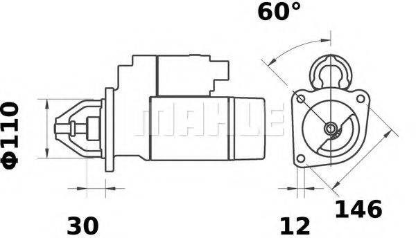 Стартер MS 107 MAHLE ORIGINAL