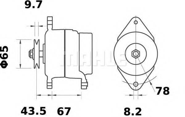 Генератор MG 67 MAHLE ORIGINAL