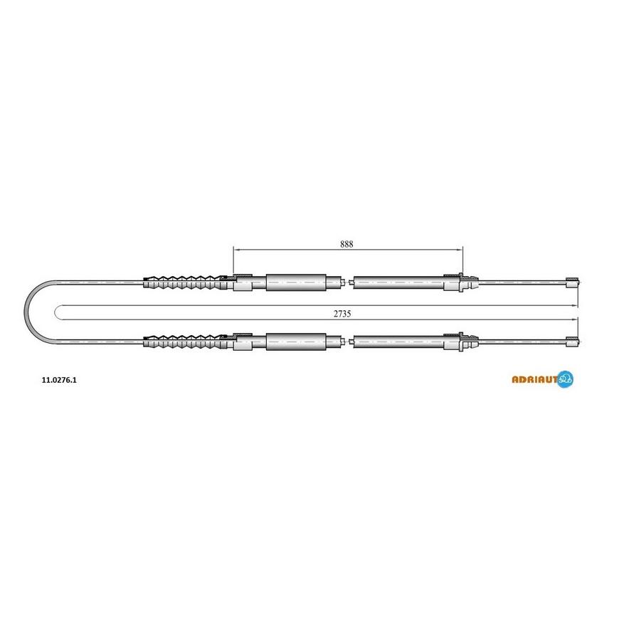 Тросик стояночного тормоза Adriauto 11.0276.1 ADRIAUTO