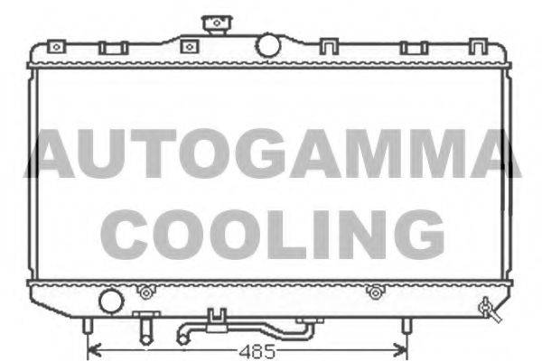 Радиатор, охлаждение двигателя 104568 AUTOGAMMA