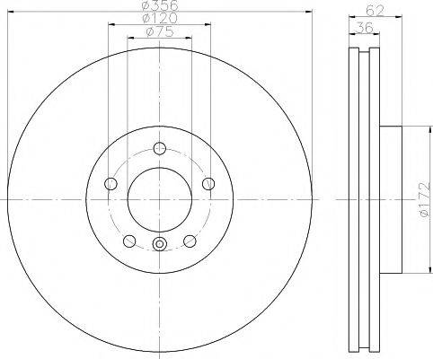 MDC1765 MINTEX Тормозной диск MDC1765 MINTEX