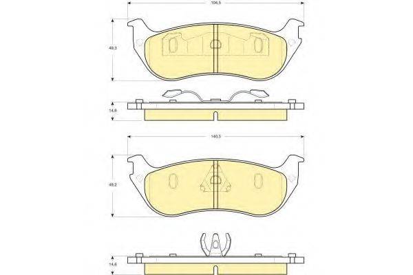 Комплект тормозных колодок, дисковый тормоз 6141325 GIRLING