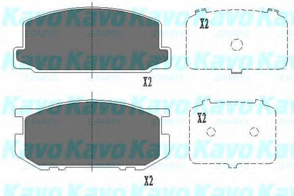 Комплект тормозных колодок, дисковый тормоз KBP-9030 KAVO PARTS