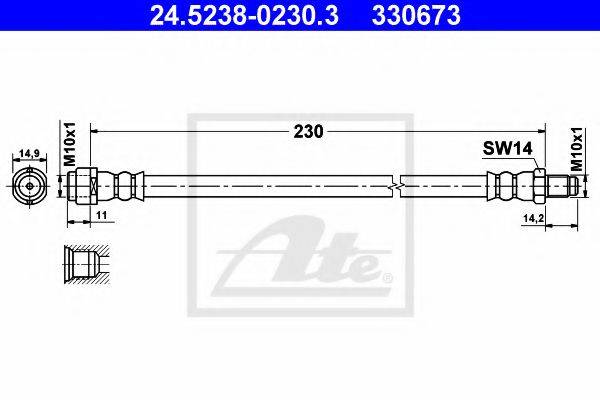 Тормозной шланг T 50 029 BREMBO