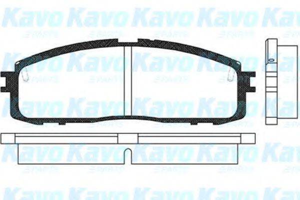 Комплект тормозных колодок, дисковый тормоз BP-9048 KAVO PARTS