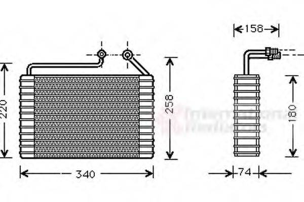 Испаритель, кондиционер 8100V047 VAN WEZEL