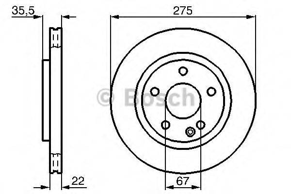 Тормозной диск 0 986 478 474 BOSCH