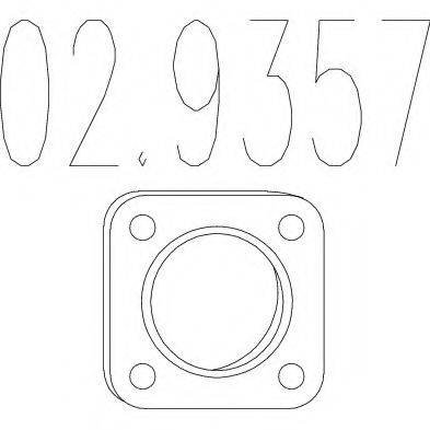 Прокладка, труба выхлопного газа 02.9357 MTS