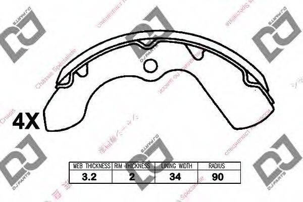 Комлект тормозных накладок BS1410 DJ PARTS