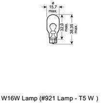 Лампа накаливания, дополнительный фонарь сигнала торможения 921 OSRAM