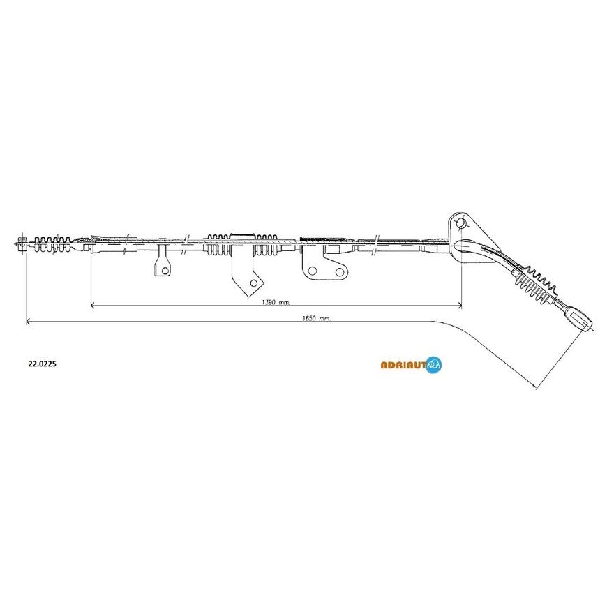 Тросик стояночного тормоза Adriauto 22.0225 ADRIAUTO