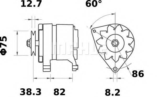 Генератор MG 341 MAHLE ORIGINAL