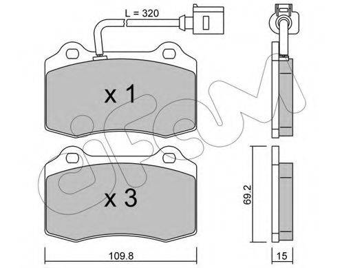 Комплект тормозных колодок, дисковый тормоз 822-251-4 CIFAM