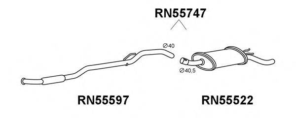 Глушитель выхлопных газов конечный RN55747 VENEPORTE