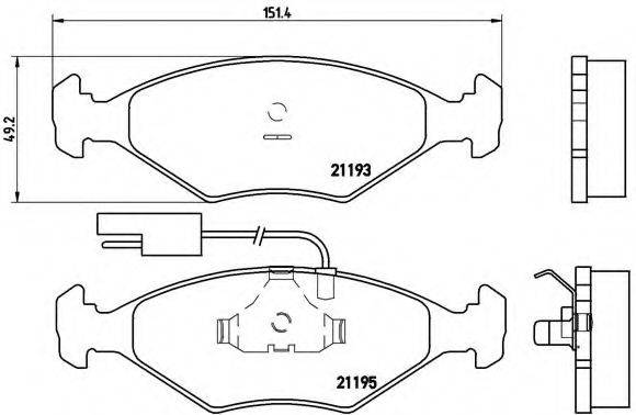 Комплект тормозных колодок, дисковый тормоз P 23 039 BREMBO