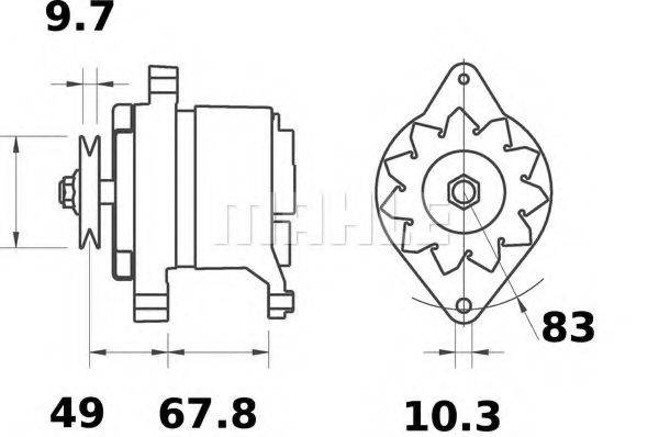 Генератор MG 190 MAHLE ORIGINAL