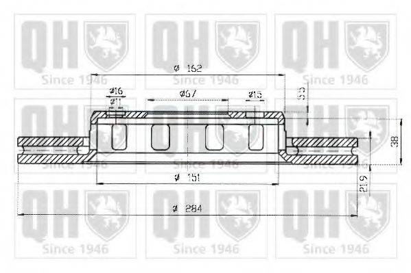 Тормозной диск BDC4638 QUINTON HAZELL