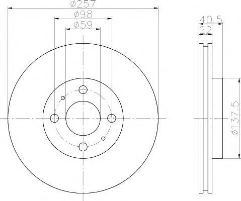 Тормозной диск MDC1084 MINTEX