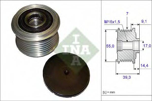 Механизм свободного хода генератора 535 0142 10 INA