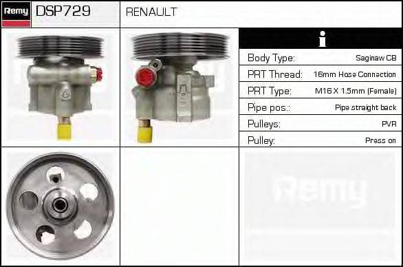 DSP729 REMY Гидравлический насос, рулевое управление DSP729 REMY