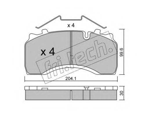 Комплект тормозных колодок, дисковый тормоз 606.0 fri.tech.
