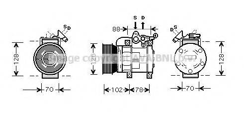 Компрессор, кондиционер AUK169 PRASCO