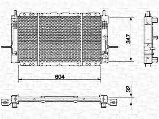 Радиатор, охлаждение двигателя 350213496000 MAGNETI MARELLI