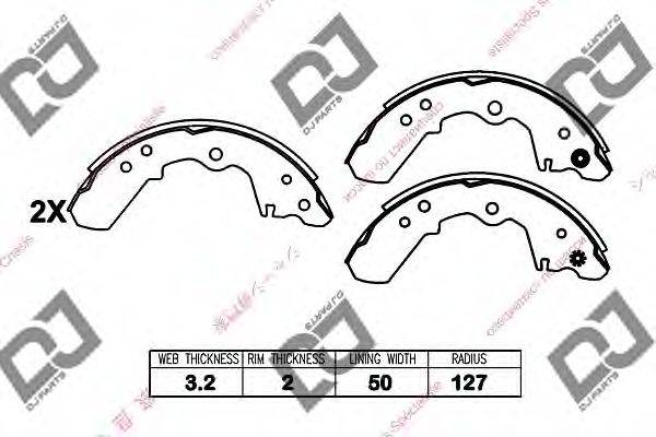 Комплект тормозных колодок BS1311 DJ PARTS