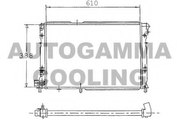 Радиатор, охлаждение двигателя 100279 AUTOGAMMA