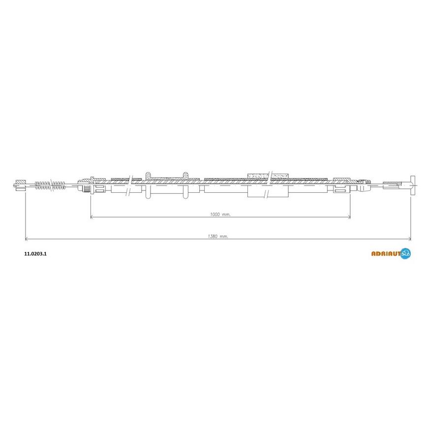 Тросик стояночного тормоза Adriauto 11.0203.1 ADRIAUTO