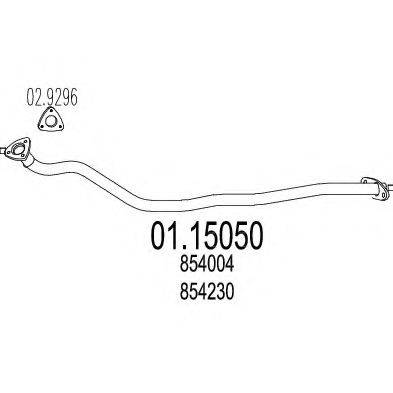 Труба выхлопного газа 01.15050 MTS