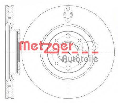 Тормозной диск 6110463 METZGER