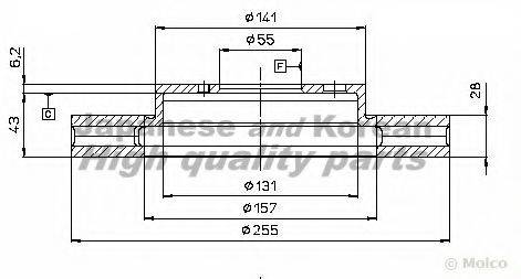 Тормозной диск T602-57 ASHUKI