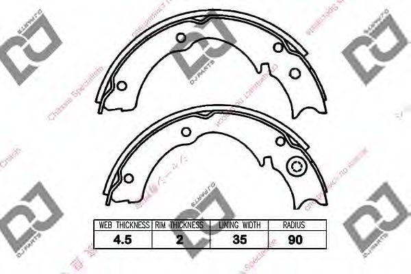 Комлект тормозных накладок BS1263 DJ PARTS