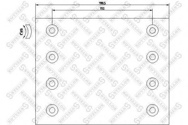 Комплект колодки тормозной накладки 85-01079-SX STELLOX