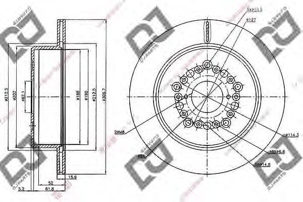 Тормозной диск BD1022 DJ PARTS