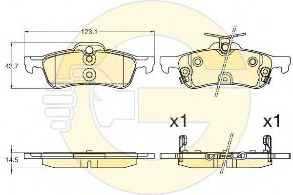 Комплект тормозных колодок, дисковый тормоз 6135882 GIRLING