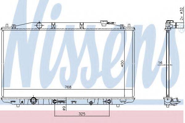 Радиатор, охлаждение двигателя 68138 NISSENS