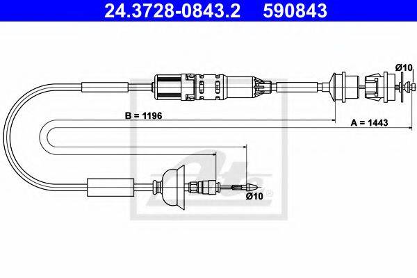 Трос, управление сцеплением QCC1792 QUINTON HAZELL