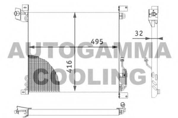 Конденсатор, кондиционер 102707 AUTOGAMMA