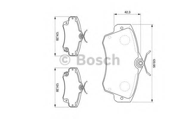 Комплект тормозных колодок, дисковый тормоз 0 986 424 586 BOSCH