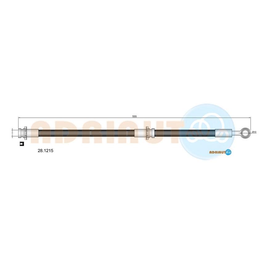 Шланг тормозной передний Sunny -86, Cherry -86 28.1215 ADRIAUTO
