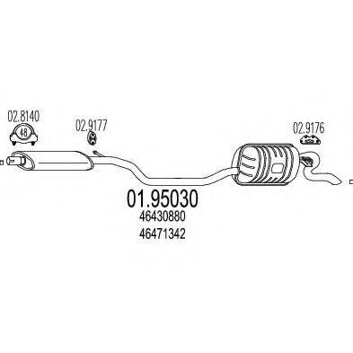 Глушитель выхлопных газов конечный 01.95030 MTS