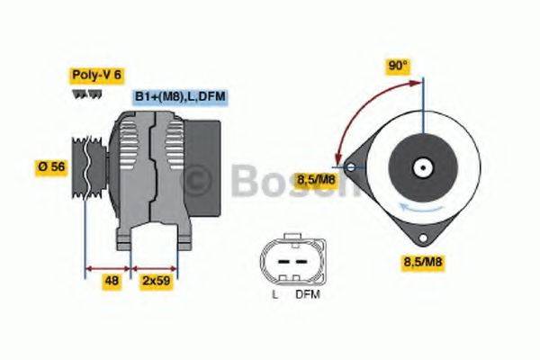 Генератор 0 986 041 510 BOSCH