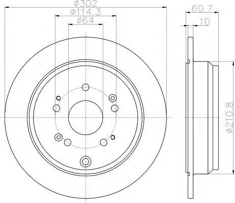 Тормозной диск 8DD 355 119-221 HELLA PAGID