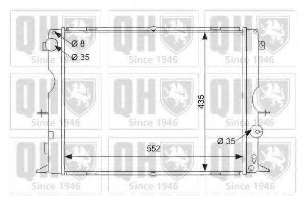 Радиатор, охлаждение двигателя QER2423 QUINTON HAZELL