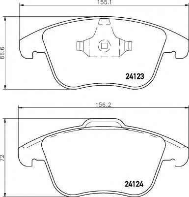 Комплект тормозных колодок, дисковый тормоз 8DB 355 012-891 HELLA PAGID