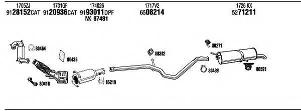 Система выпуска ОГ PEH17843A WALKER